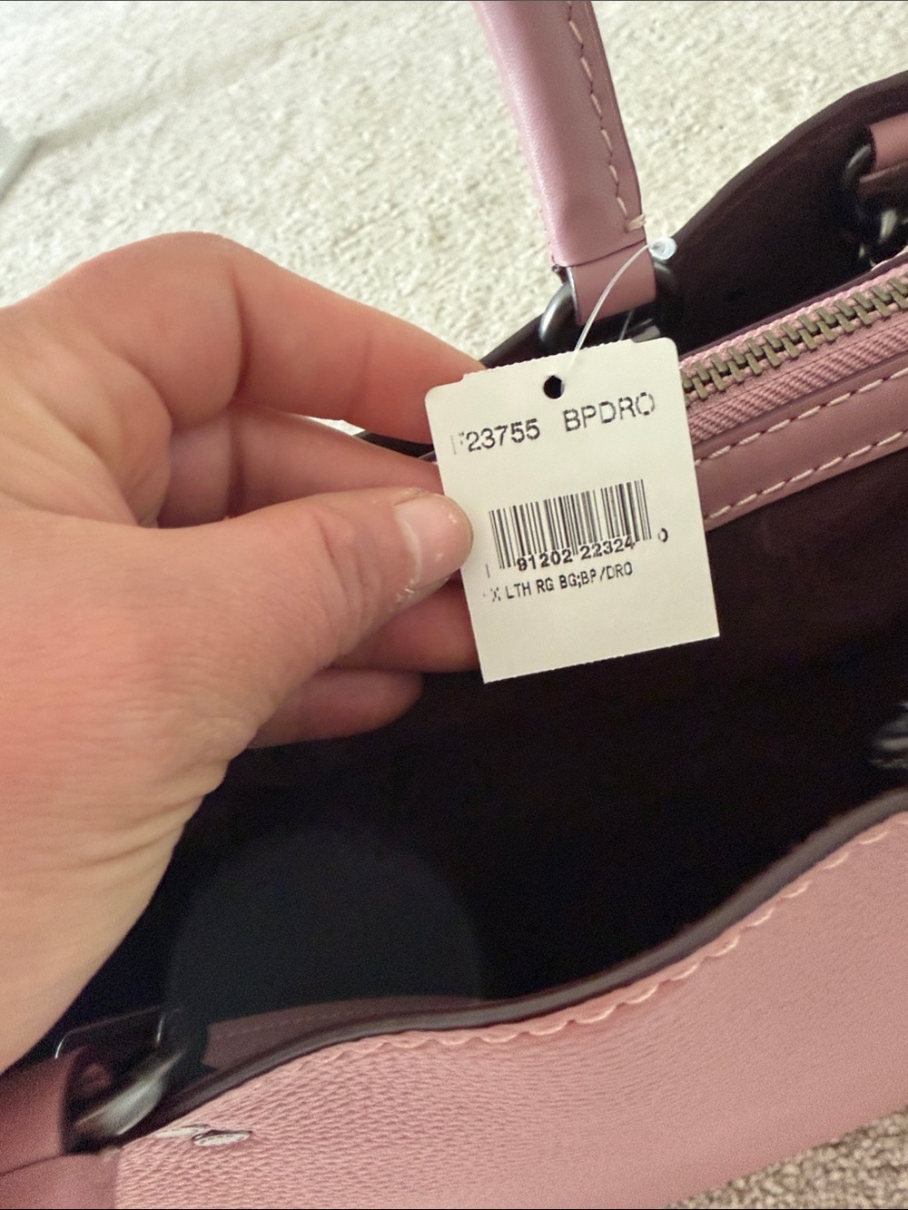 Coach rogue 30 Pebbled Leather suede bag with studs and tea roses - Picture 9 of 16